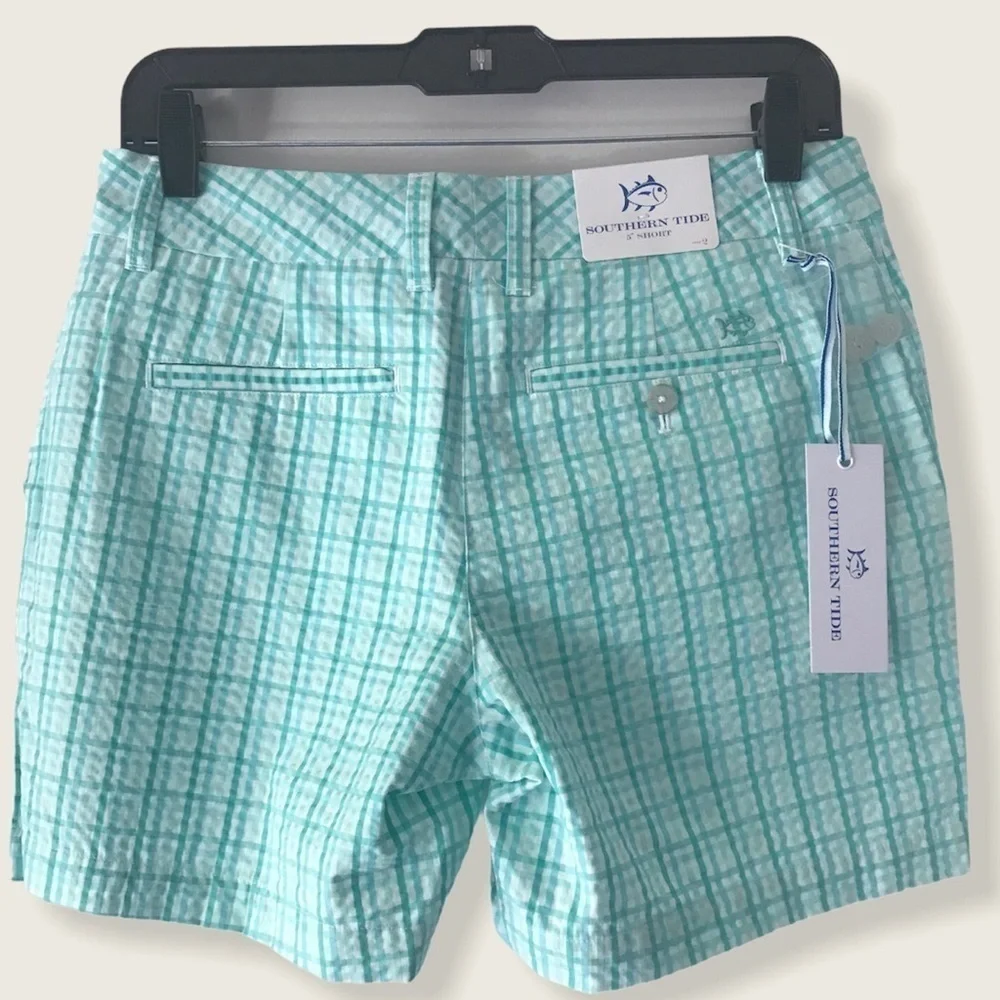 NWT Southern Tide Gingham Seersucker Leah Shorts. - Picture 4 of 9